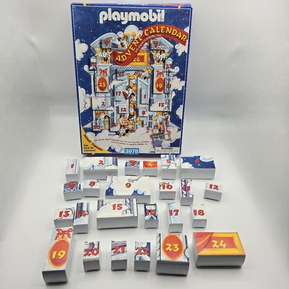 Vintage 1999 Playmobil 3978 Advent Calendar Playset Angel Santa Bakery Set - Picture 2 of 16